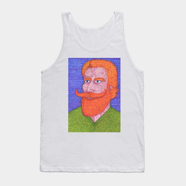 Red Beard Tank Top by SpencerHart